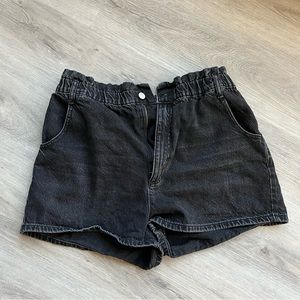 Urban Outfitters BDG mom pull on black denim shorts